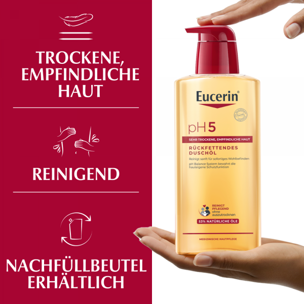 bodyguardapotheke EUCERIN pH5 Duschöl empfindliche Haut m.Pumpe Begrenzte Freigabe