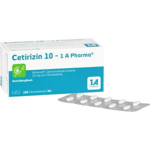bodyguardapotheke CETIRIZIN 10-1A Pharma Filmtabletten Letzte 2 Tage
