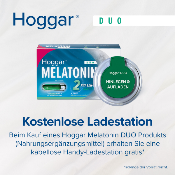 bodyguardapotheke HOGGAR Melatonin DUO Einschlaf-Kapseln Kauf eins, bekomm eins gratis