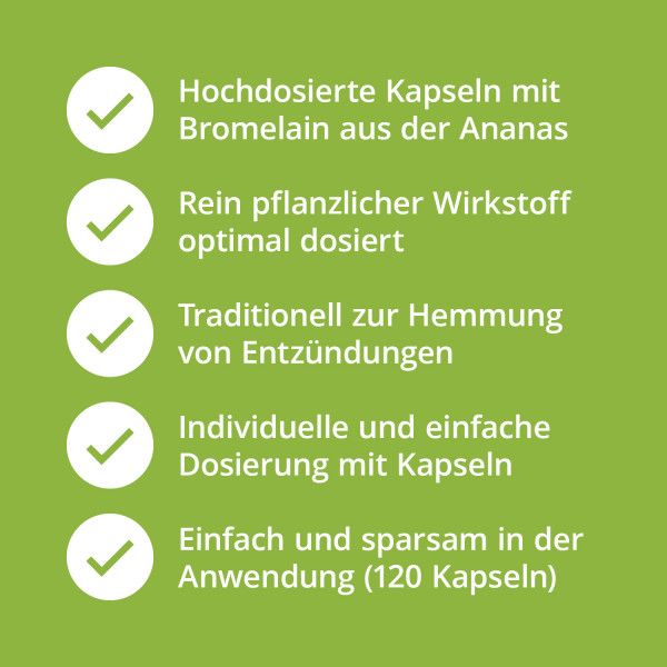 bodyguardapotheke BROMELAIN 500 mg hochdosiert magensaftresist.Kaps Zeitbegrenzte Promotion