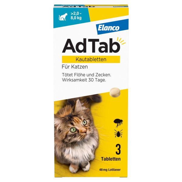 bodyguardapotheke ADTAB 48 mg Kautabletten für Katzen >2-8 kg