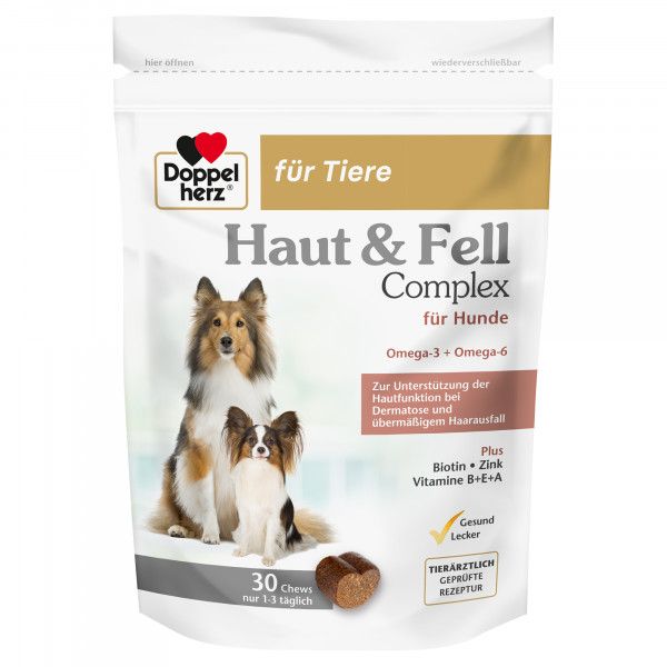 bodyguardapotheke DOPPELHERZ für Tiere Haut&Fell Compl.Chews f.Hunde