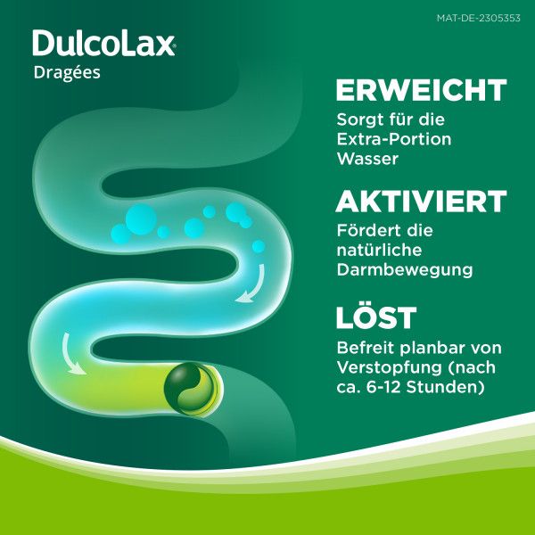 bodyguardapotheke Dulcolax Dragées Wirkstoff Bisacodyl planbare Befreiung von Verstopfung Günstig kaufen