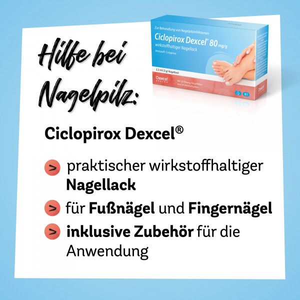 bodyguardapotheke CICLOPIROX Dexcel gegen Nagelpilz 80 mg/g wirkstoffhaltiger Nagellack Online Shopping