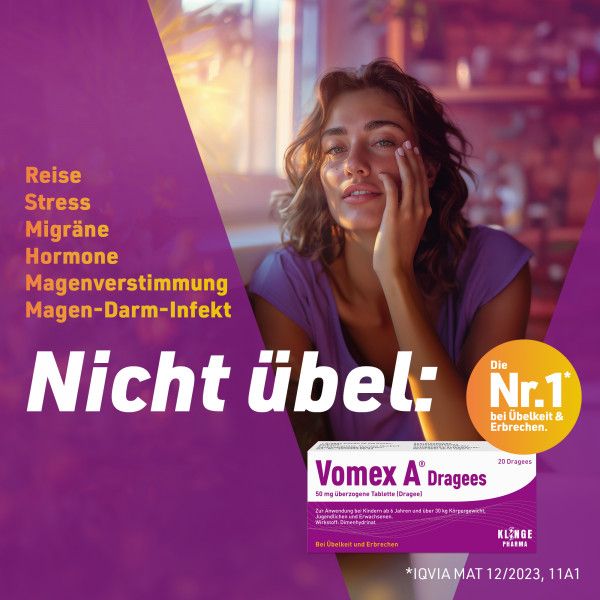 bodyguardapotheke VOMEX A Dragees 50 mg überzogene Tabletten Exklusivangebot
