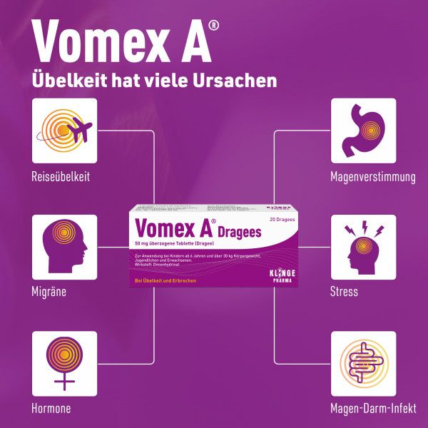 bodyguardapotheke VOMEX A Dragees 50 mg überzogene Tabletten Exklusivangebot