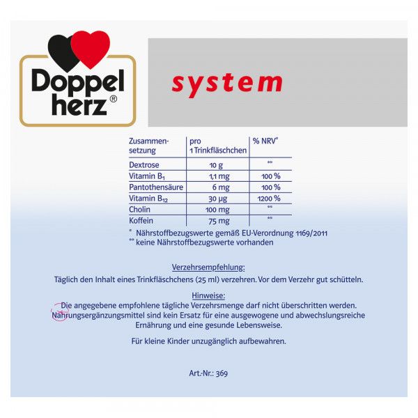 bodyguardapotheke DOPPELHERZ Vitamin B12 Plus system Trinkampullen Blitzangebot
