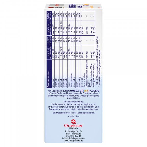 bodyguardapotheke DOPPELHERZ Omega-3 flüssig family system Kostenlose Rückgabe