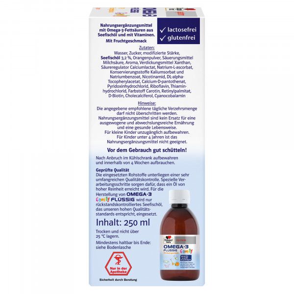 bodyguardapotheke DOPPELHERZ Omega-3 flüssig family system Kostenlose Rückgabe