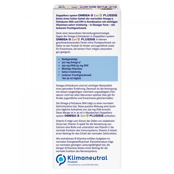 bodyguardapotheke DOPPELHERZ Omega-3 flüssig family system Kostenlose Rückgabe