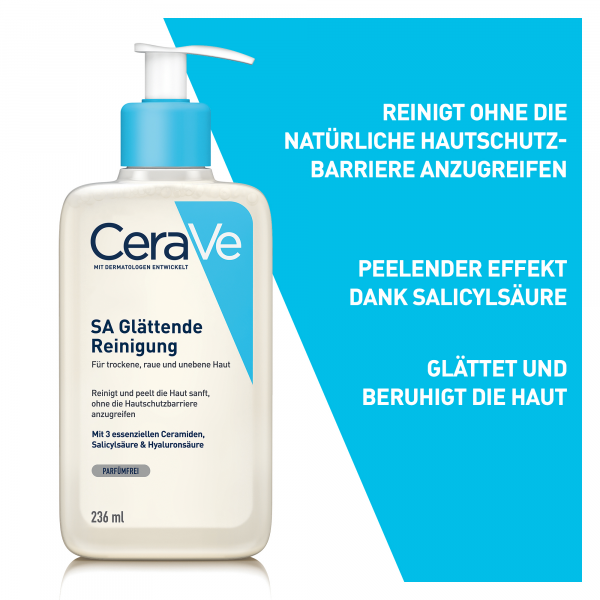 bodyguardapotheke CERAVE SA glättende Reinigung für trockene raue und unebene Haut Limitierter Zeitrabatt