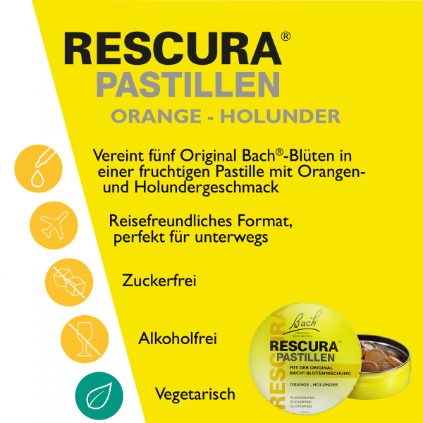 bodyguardapotheke Bach RESCURA® Pastillen Orange-Holunder 50g Wochenangebot