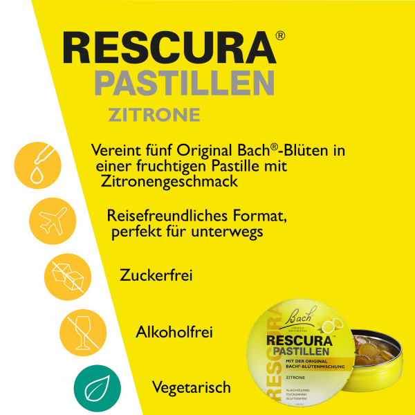 bodyguardapotheke Bach RESCURA® Pastillen Zitrone 50g Begrenzte Freigabe