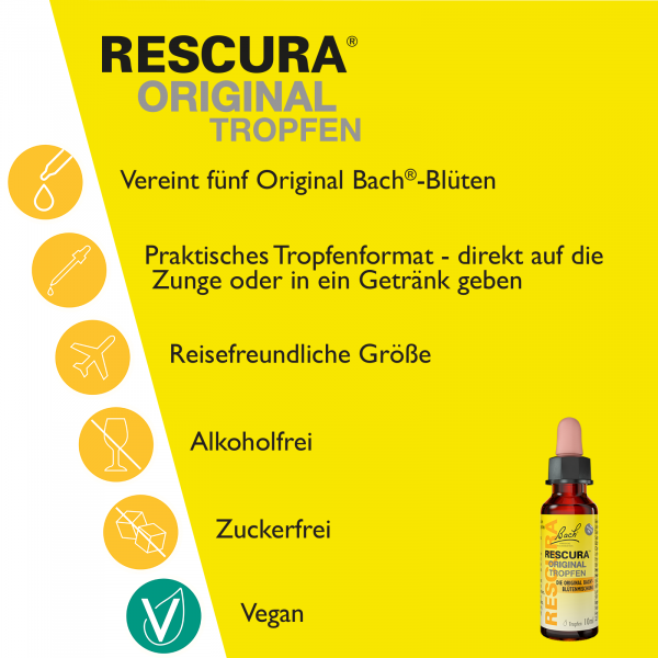bodyguardapotheke Bach RESCURA® Tropfen alkoholfrei 20ml Bis zu 50% Rabatt