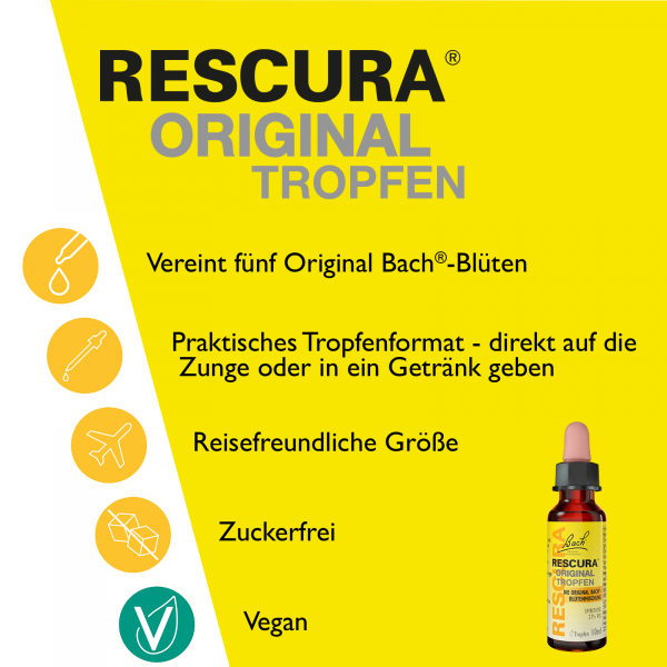 bodyguardapotheke Bach RESCURA® Tropfen mit Alkohol 20ml Nur für heute
