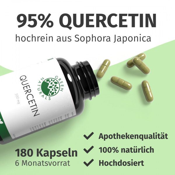 bodyguardapotheke GREEN NATURALS® Quercetin 500 mg hochdosiert vegan Begrenzt auf 3 Tage