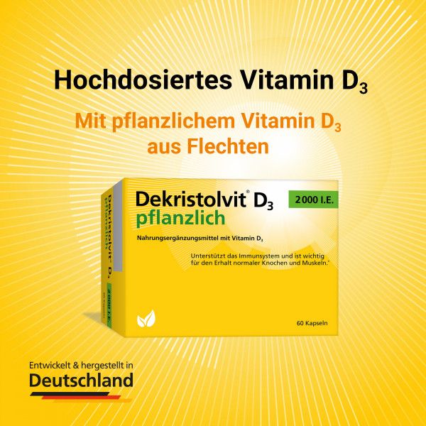 bodyguardapotheke DEKRISTOLVIT D3 2000 I.E. pflanzlich Kapseln zollfrei