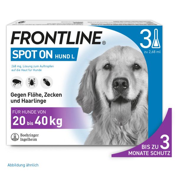bodyguardapotheke FRONTLINE SPOT-ON gegen Zecken und Flöhe für Hunde L