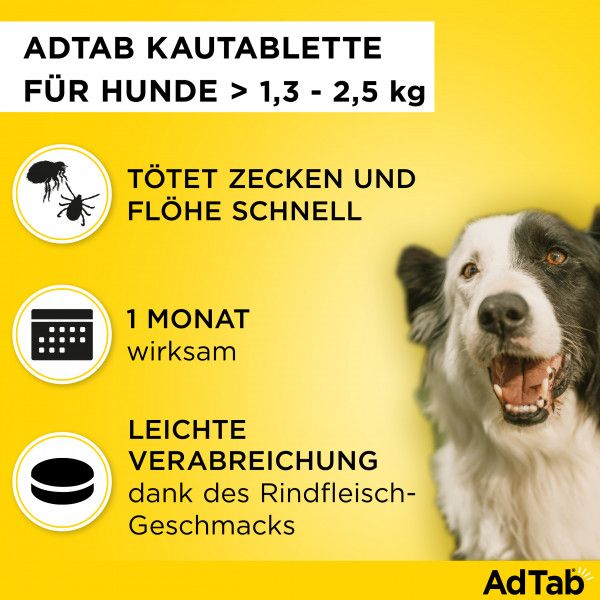 bodyguardapotheke ADTAB 56 mg Kautabletten für Hunde 1 3-2 5 kg Saisonschlussverkauf