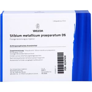bodyguardapotheke STIBIUM METALLICUM PRAEPARATUM D 6 Ampullen