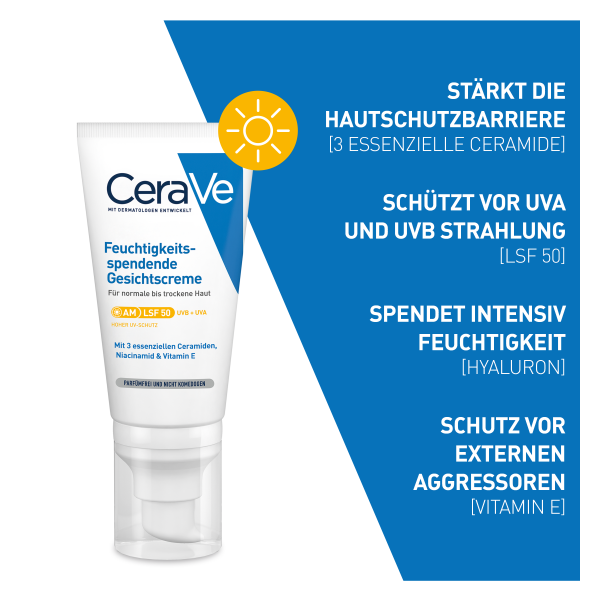 bodyguardapotheke CERAVE feuchtigkeitsspendende Gesichtscreme SPF 50 Cyber Monday