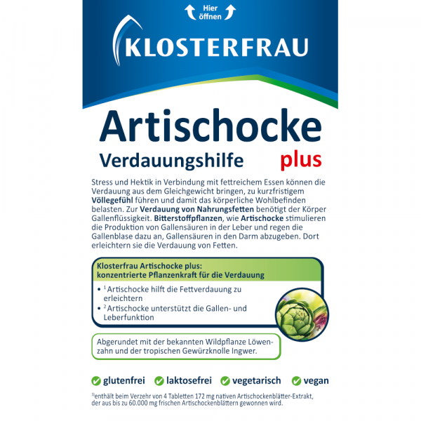 bodyguardapotheke KLOSTERFRAU Artischocke plus Tabletten Begrenztes Angebot