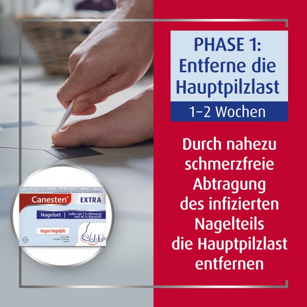 bodyguardapotheke CANESTEN Extra Nagelset Creme 10g + 15 Hygienepflaster zur Behandlung von Nagelpilz Super Rabatt