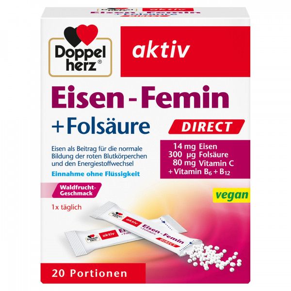 bodyguardapotheke DOPPELHERZ Eisen-Femin DIRECT Pellets Meist gekauft