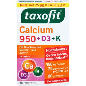 bodyguardapotheke TAXOFIT Calcium 950+D3+K Tabletten Fabrikpreis