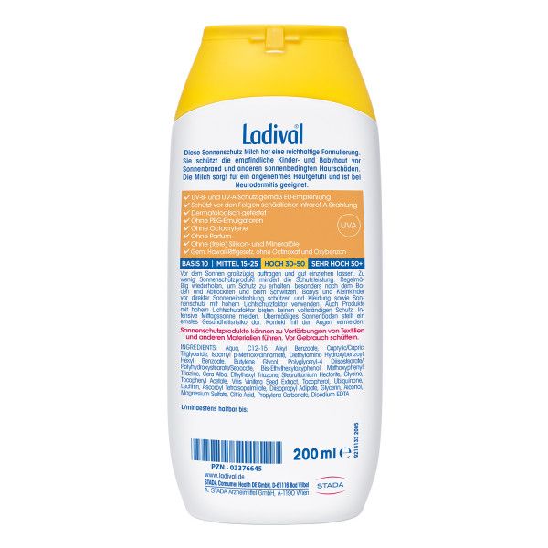 bodyguardapotheke LADIVAL Kinder Sonnenmilch LSF 30 Muttertagsangebot