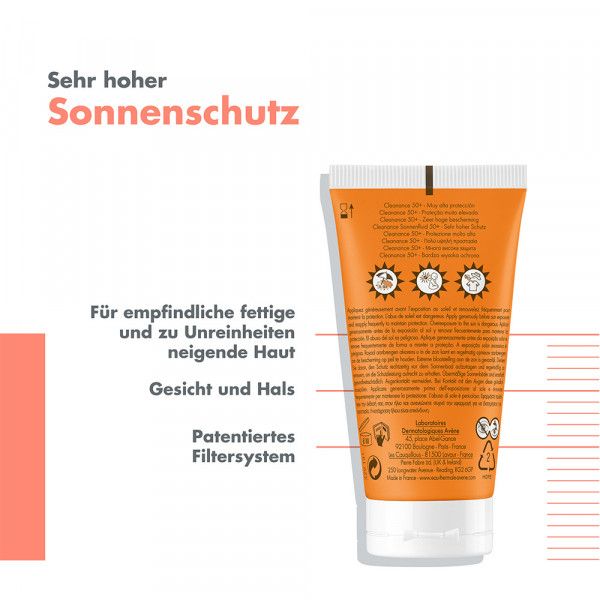 bodyguardapotheke AVENE Cleanance Sonnenfluid SPF 50+ Neuheiten