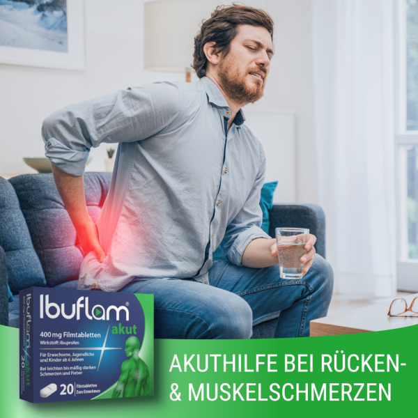 bodyguardapotheke IBUFLAM akut 400 mg Filmtabletten Letzte 2 Tage