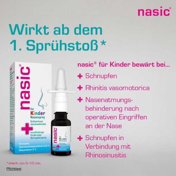 bodyguardapotheke NASIC für Kinder Nasenspray abschwellendes Schnupfenspray mit Xylometazolin & Dexpanthenol 2025