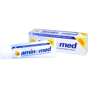 bodyguardapotheke AMINOMED Kamillenblüten Zahncreme ohne Titandioxid Limitierter Zeitrabatt