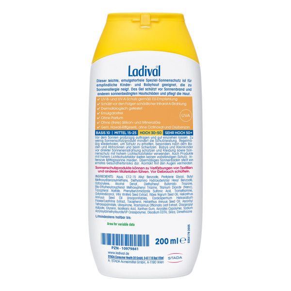 bodyguardapotheke LADIVAL Kinder allergische Haut Gel LSF 30 Osterangebot