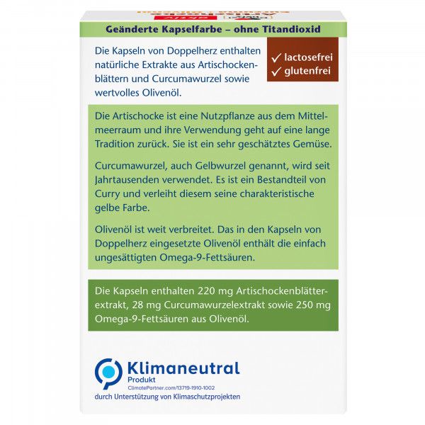 bodyguardapotheke DOPPELHERZ Artischocke+Olivenöl+Curcuma Kapseln Black Friday Preise