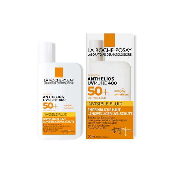 bodyguardapotheke LA ROCHE-POSAY Anthelios Sonnenschutz Invisible Fluid UVMune400 LSF 50+ für alle Hauttypen geeignet Großer Ausverkauf