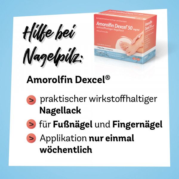 bodyguardapotheke AMOROLFIN Dexcel gegen Nagelpilz 50 mg/ml wirkstoffhaltiger Nagellack Begrenzte Freigabe