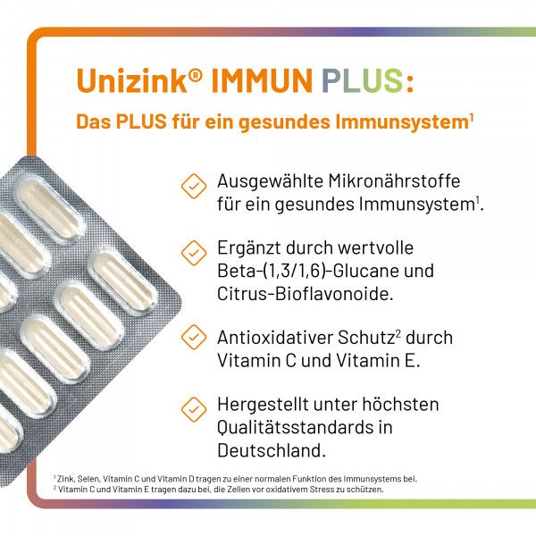 bodyguardapotheke UNIZINK Immun Plus Kapseln Bis zu 50% Rabatt