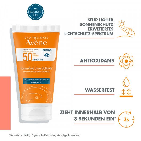 bodyguardapotheke AVENE Sonnenfluid SPF 50+ ohne Duft Fabrikverkauf