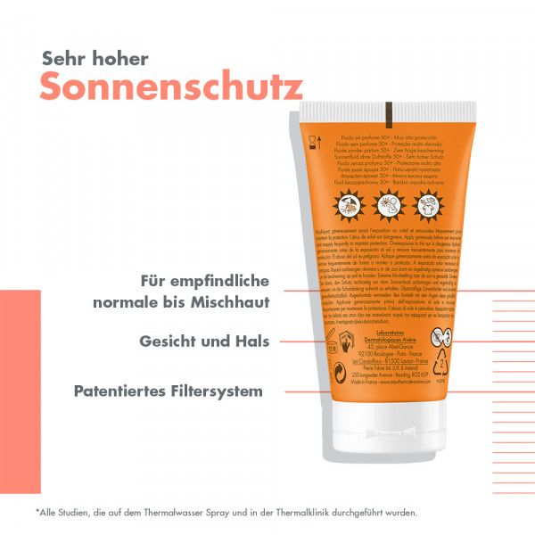 bodyguardapotheke AVENE Sonnenfluid SPF 50+ ohne Duft Fabrikverkauf