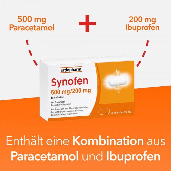 bodyguardapotheke SYNOFEN 500 mg/200 mg Filmtabletten Jubiläumsangebot