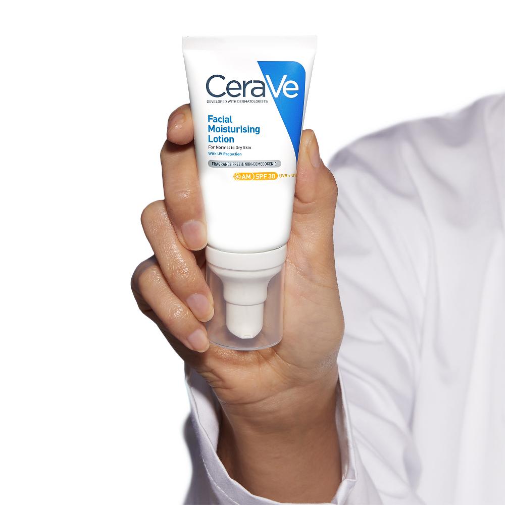 lookfantastic CeraVe AM Feuchtigkeitsspendende Gesichtslotion LSF 30 mit Ceramiden für Normale bis Trockene Haut 52 ml Hotsell