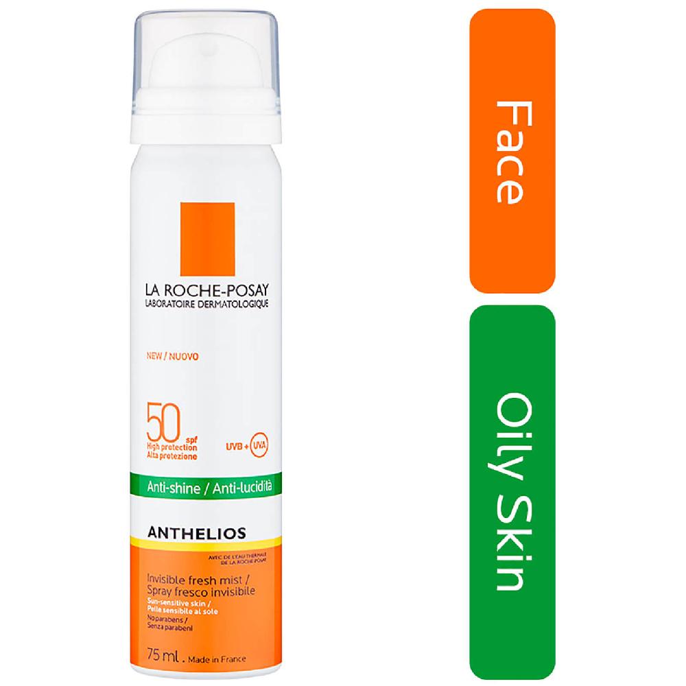 lookfantastic La Roche-Posay Anthelios Anti-Shine Unsichtbarer Sonnenschutz LSF 50+ Gesisichtsspray 75 ml Fabrik Onlineshop