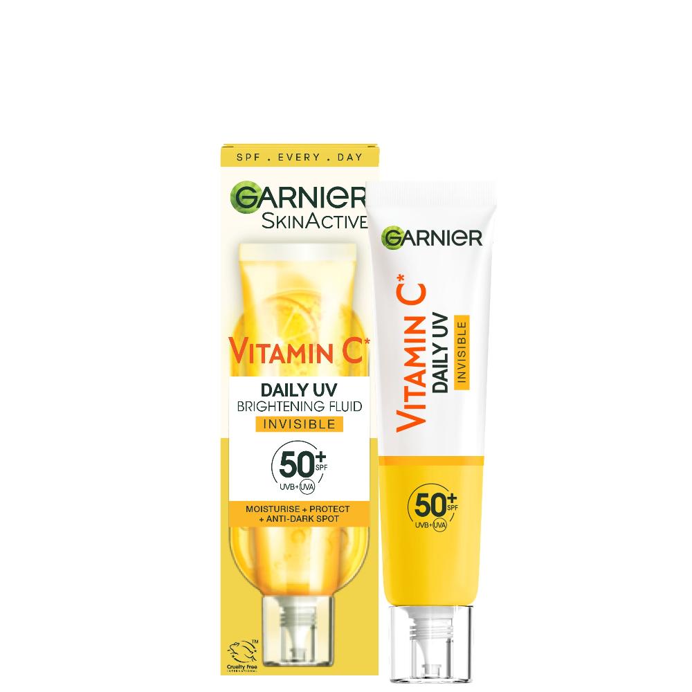 lookfantastic Garnier Vitamin C Täglich UV Aufhellendes Fluid Unsichtbarer LSF 50+ 40 ml