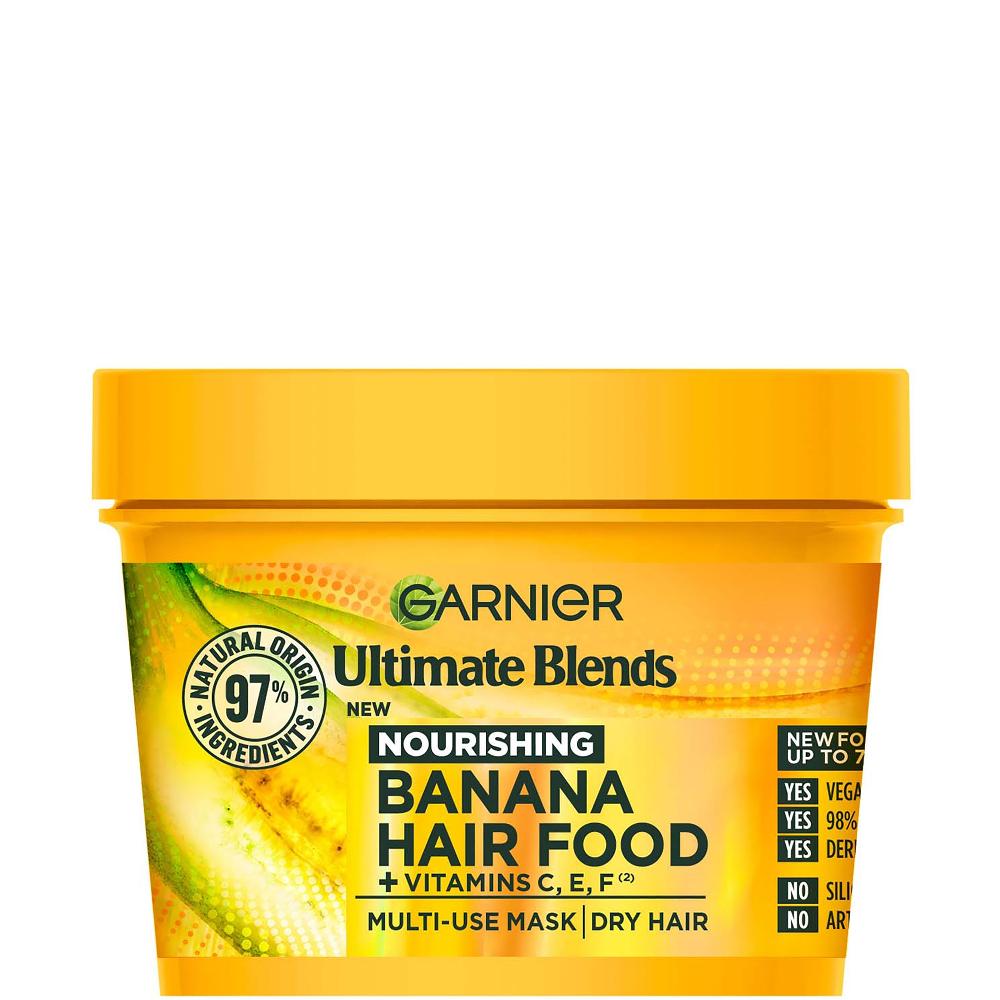 lookfantastic Garnier Ultimate Blends Hair Food Banane 3-in-1-Behandlung mit Einer Maske für Trockenes Haar 390 ml