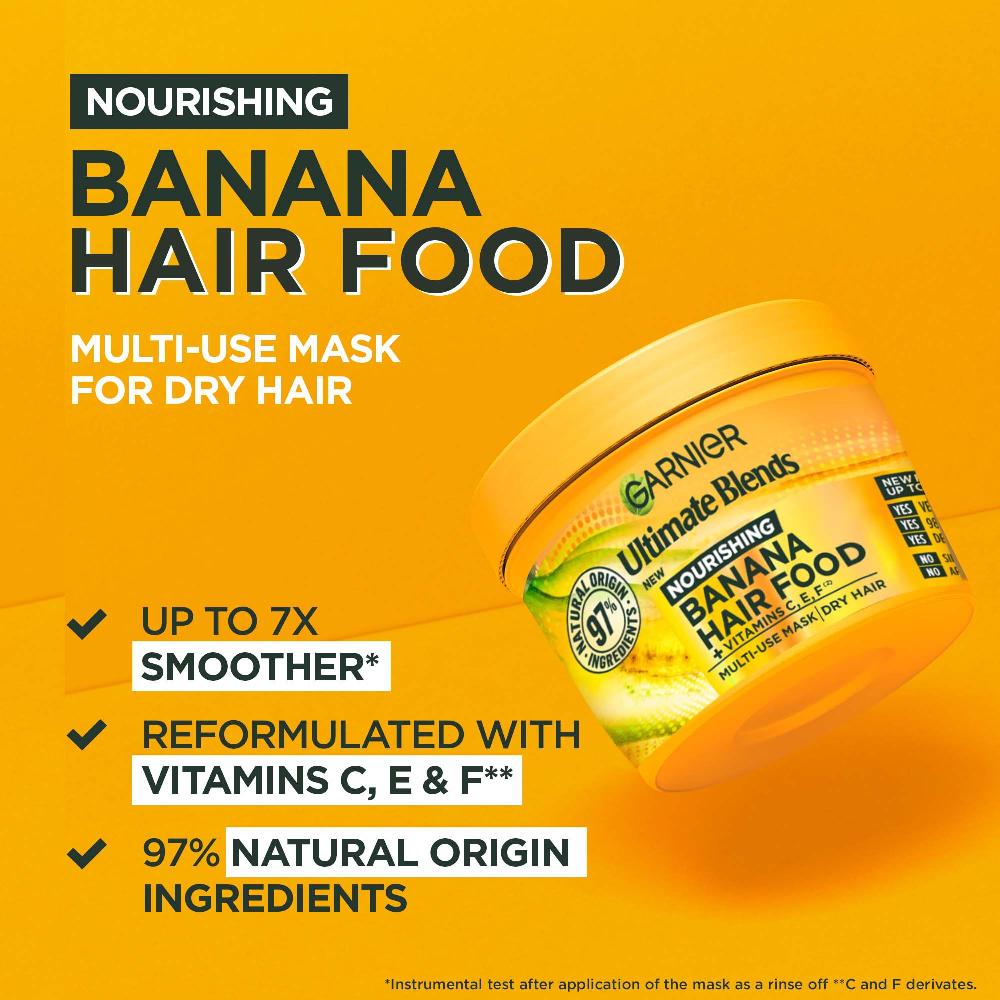 lookfantastic Garnier Ultimate Blends Hair Food Banane 3-in-1-Behandlung mit Einer Maske für Trockenes Haar 390 ml Flash Sale