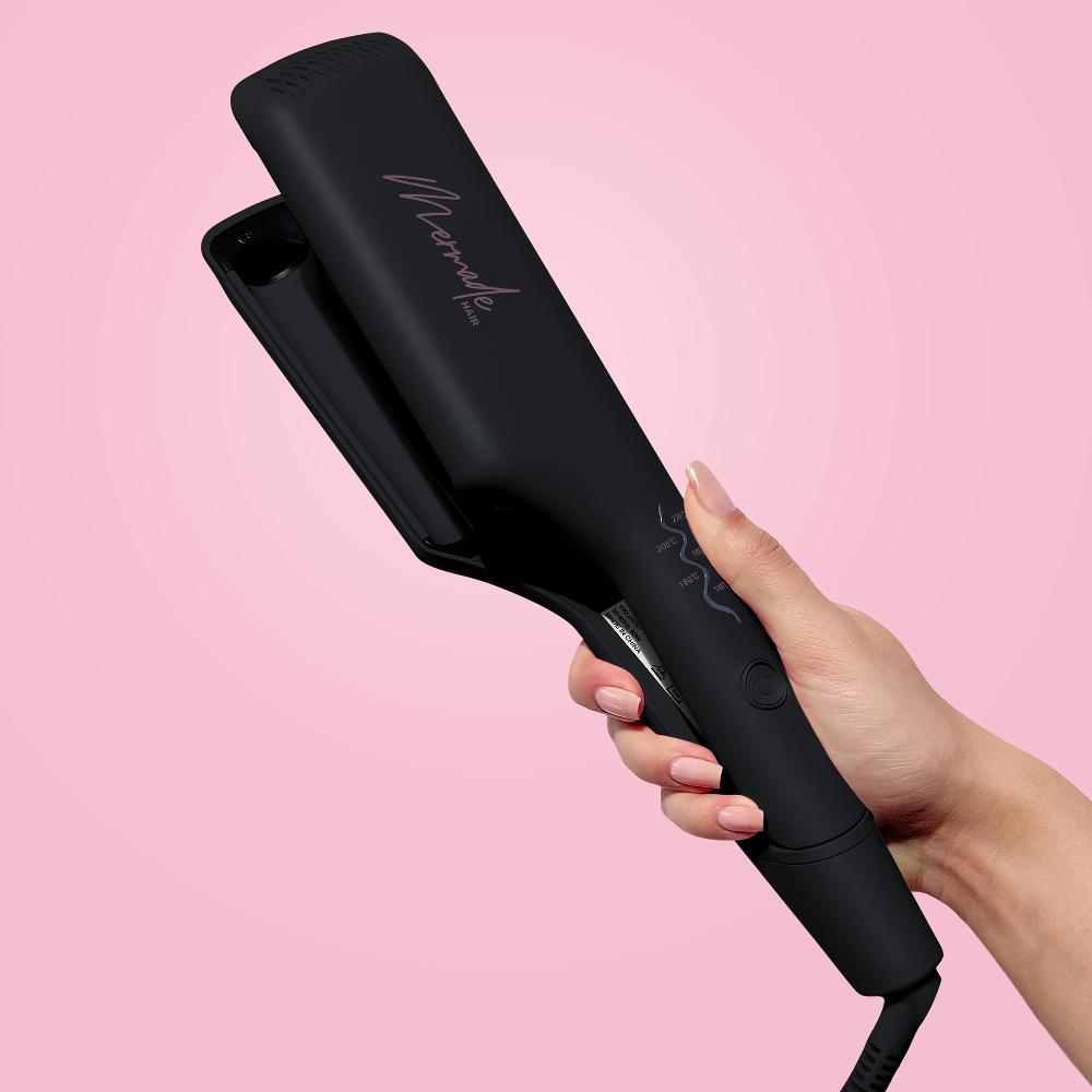 lookfantastic Mermade Hair Doppelwelleneisen - Schwarz Im Verkauf