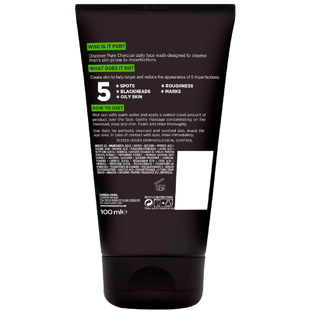 lookfantastic L'Oréal Paris Men Expert Pure Carbon Klärende Tägliche Gesichtsreinigung 100 ml Rabatte dieses Monats