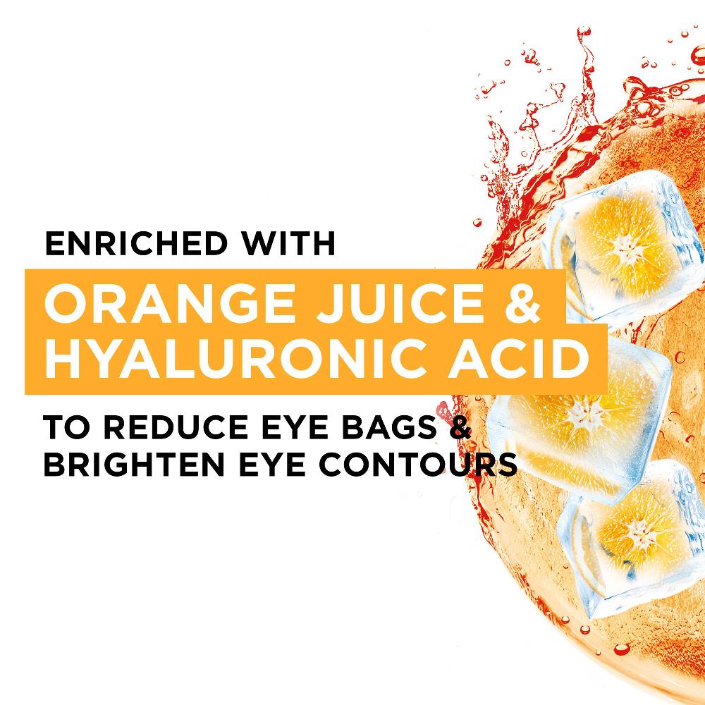 lookfantastic Garnier Hyaluronsäure und Orangensaft Feuchtigkeitsspendende Aufhellende Augentuchmaske 6 g Online